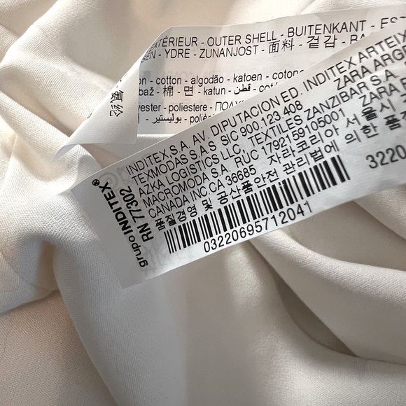 Zara Size L NWT Ivory Long Sleeve Back Vent Blazer Jumpsuit Romper (0432) - Picture 15 of 15